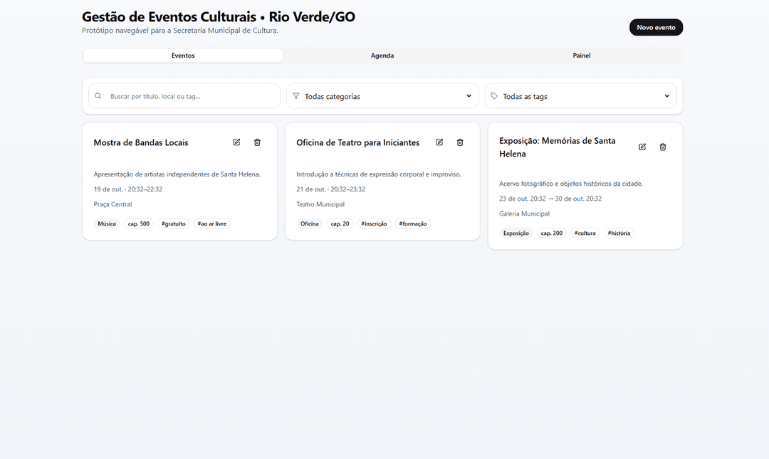 Thumbnail do projeto 🎭 Gestão de Eventos Culturais – Rio Verde/GO