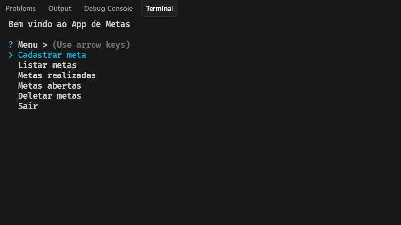 🚀 Projeto Gerenciador de Metas